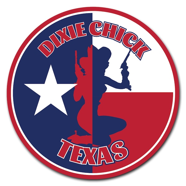 Dixie Chick Circle Vinyl Laminated Decal
